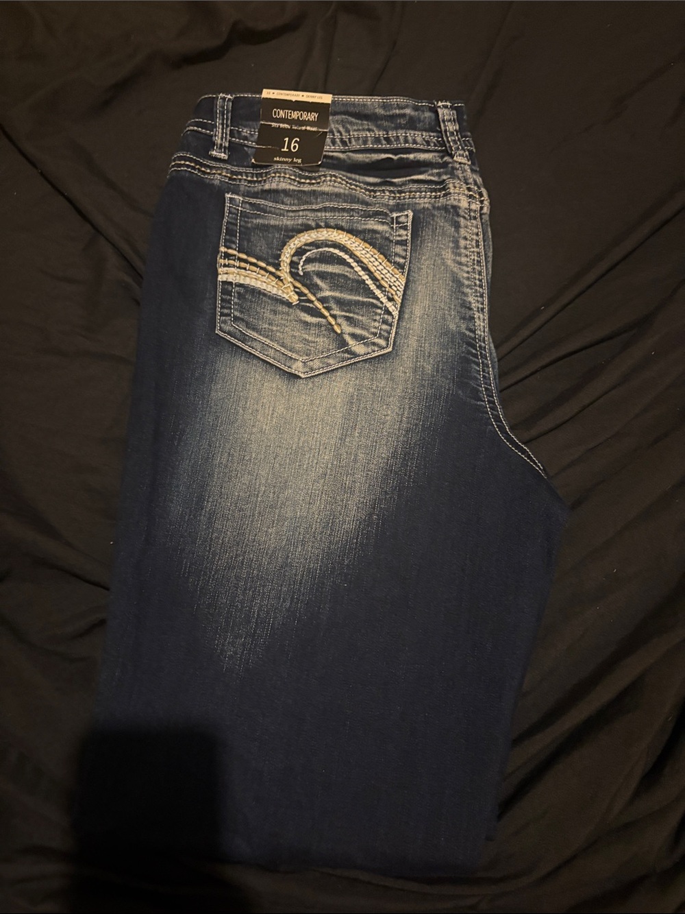 Cato Dark Blue Jeans with Embroidered Back Pocket